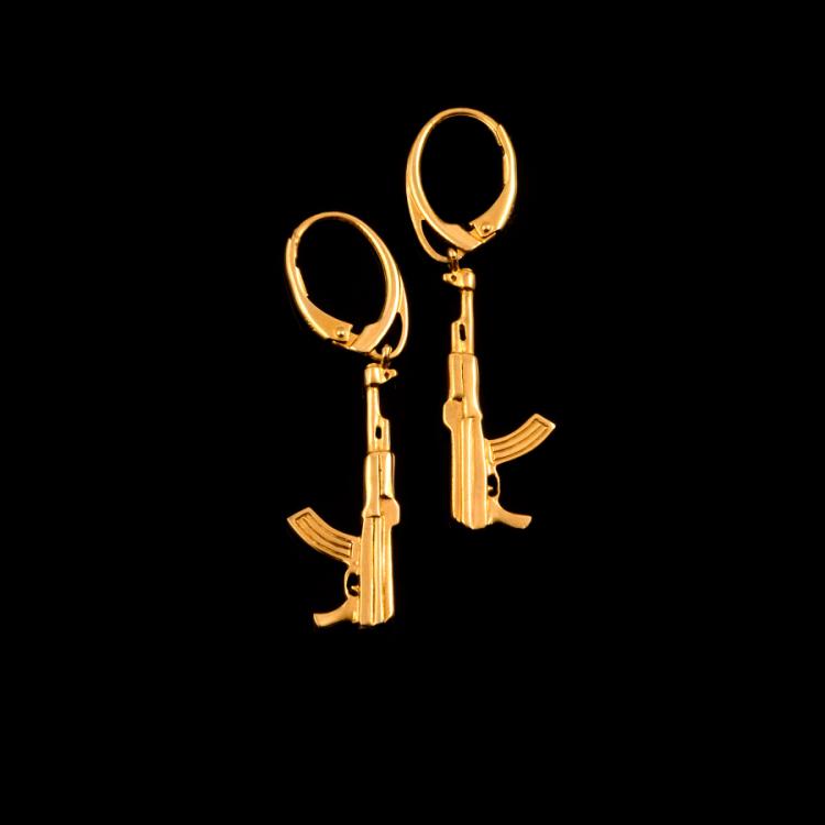 AK-47 earrings – Jonathan Johnson 