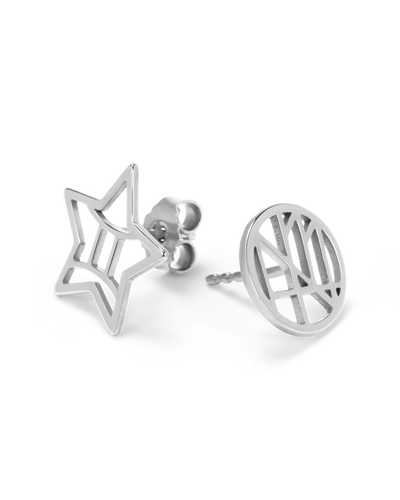 Gemini stud earrings